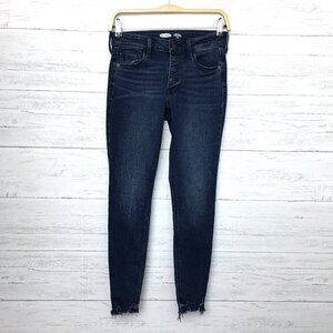 Old Navy Women's Rockstar Super Skinny Ankle Button Fly Mid Rise size 0